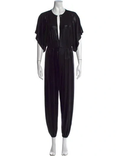Pre-owned Norma Kamali Plunge Neckline Jumpsuit In Multi