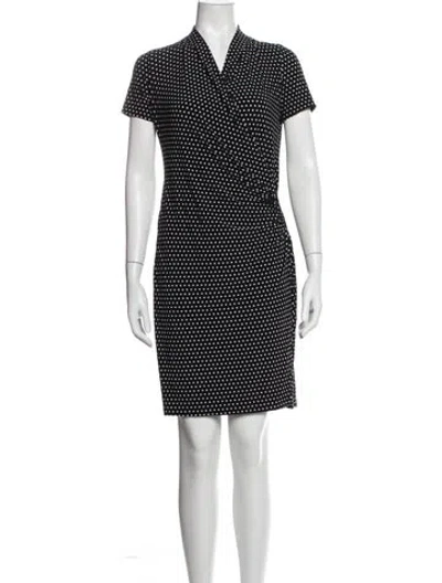 Pre-owned Norma Kamali Polka Dot Print Knee-length Dress In Blue