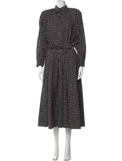 Pre-owned Norma Kamali Polka Dot Print Long Dress In Multi