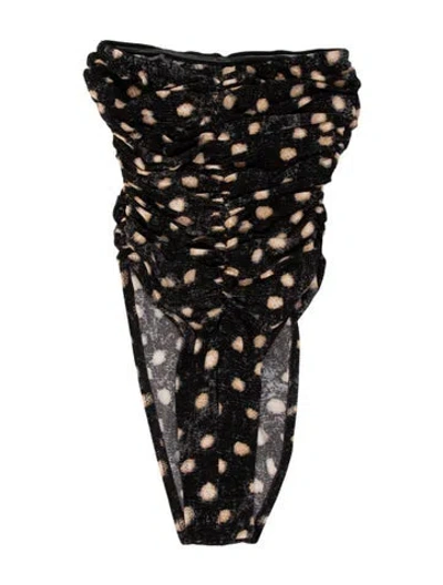 Pre-owned Norma Kamali Polka Dot Print One-piece In Black