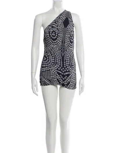 Pre-owned Norma Kamali Polka Dot Print One-piece In Neutral