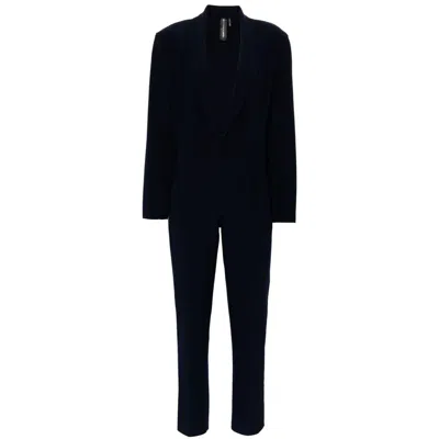 Norma Kamali Jumpsuits Blue In Black