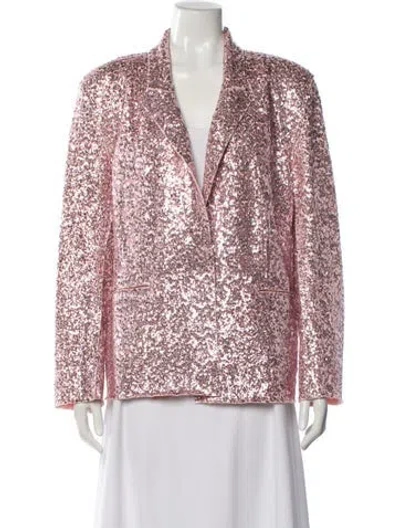 Pre-owned Norma Kamali Printed Blazer In Pink