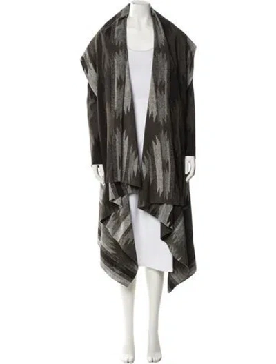 Pre-owned Norma Kamali Printed Coat In Green