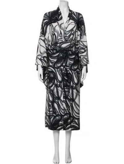 Pre-owned Norma Kamali Printed Coat In Multi