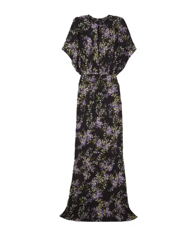 Norma Kamali Printed Gown In Black