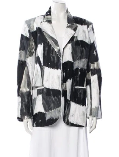 Pre-owned Norma Kamali Printed Jacket In Green