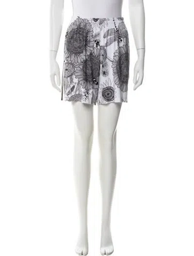 Pre-owned Norma Kamali Printed Knee-length Shorts In White