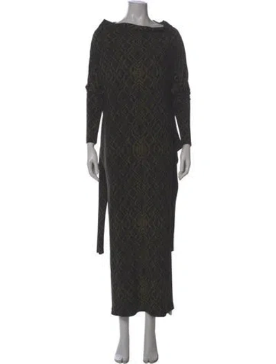 Pre-owned Norma Kamali Printed Long Dress In Multi