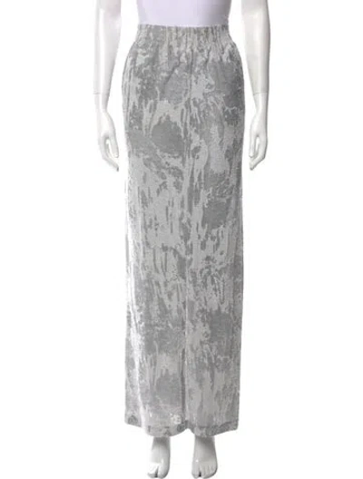 Pre-owned Norma Kamali Printed Midi Length Skirt In Gray