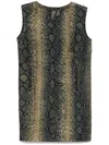 Norma Kamali Strapless Side Drape Pickleball Dress