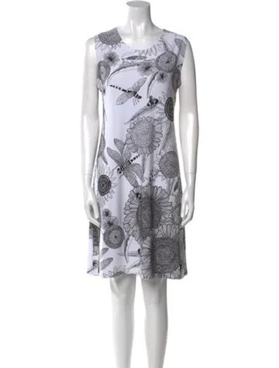 Pre-owned Norma Kamali Printed Mini Dress In Black