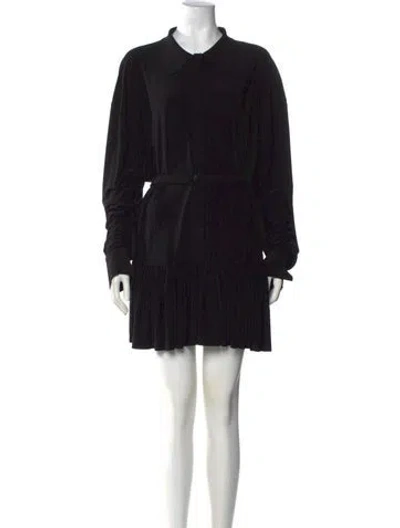 Pre-owned Norma Kamali Printed Mini Dress In Black