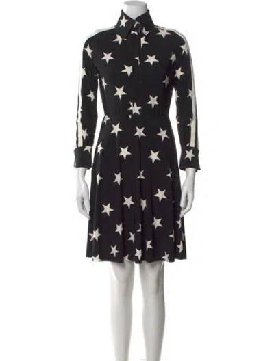 Pre-owned Norma Kamali Printed Mini Dress In Black