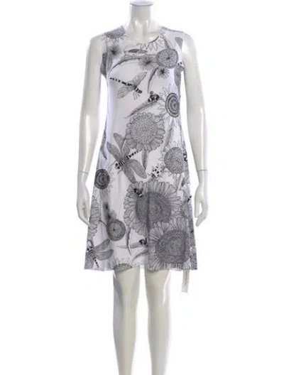 Pre-owned Norma Kamali Printed Mini Dress In Black