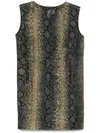 Norma Kamali Strapless Side Drape Pickleball Dress In Multicolour