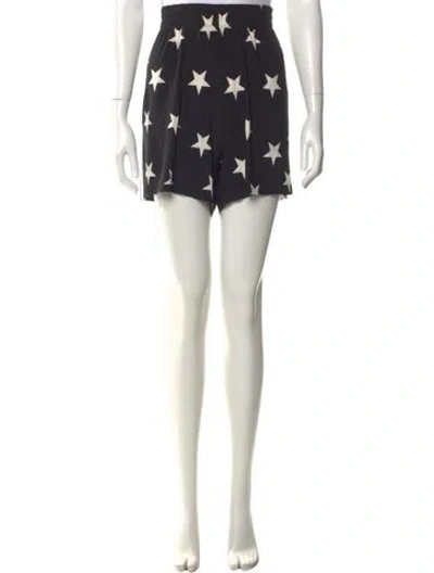 Pre-owned Norma Kamali Printed Mini Shorts In Black