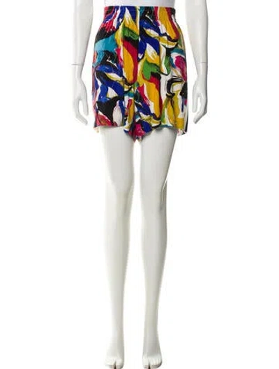 Pre-owned Norma Kamali Printed Mini Shorts In Multi