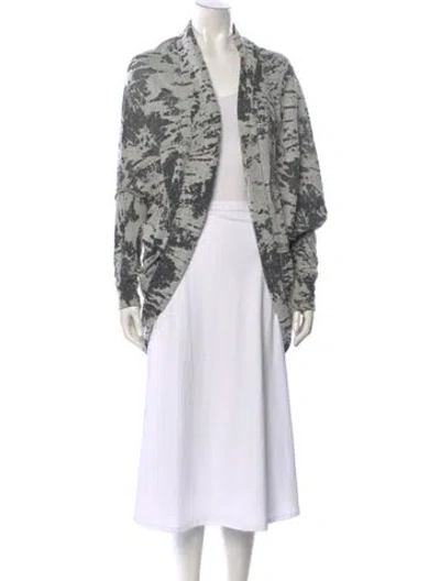 Pre-owned Norma Kamali Printed Open Front Sweater In Multi