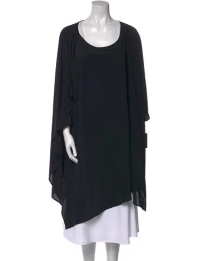 Pre-owned Norma Kamali Printed Scoop Neck Sweater W/ Tags In Black