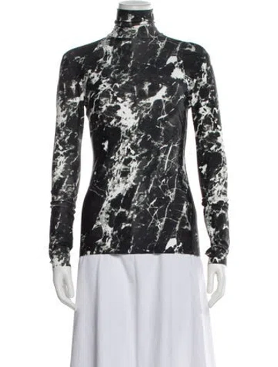Pre-owned Norma Kamali Printed Top In Gray