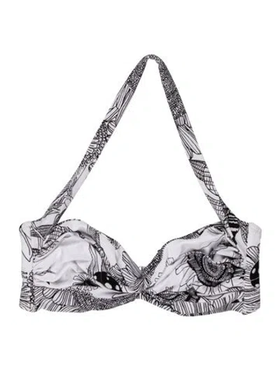 Pre-owned Norma Kamali Printed Top In White