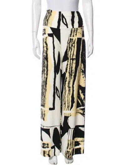 Pre-owned Norma Kamali Printed Wide Leg Pants In Multi