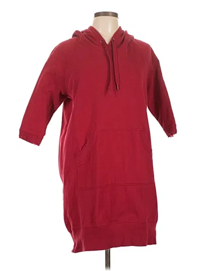 Pre-owned Norma Kamali Pullover Hoodie In Red