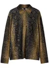 Norma Kamali Python-print Stretch-jersey Shirt In Multicoloured