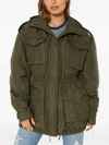 Norma Kamali Quilted Military Jacket In Green