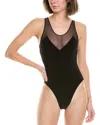 Norma Kamali Combo Mio One Piece Swimsuit In Black