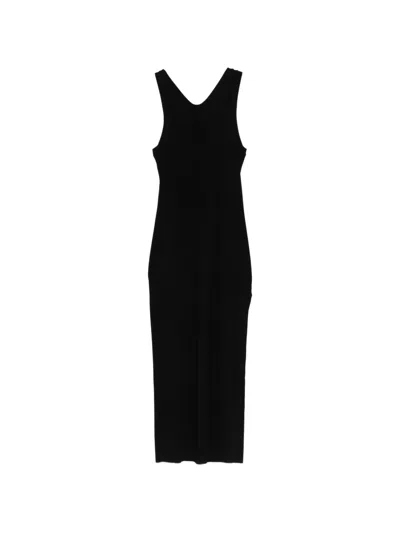 Norma Kamali Racer Long Maxi Dress In Black