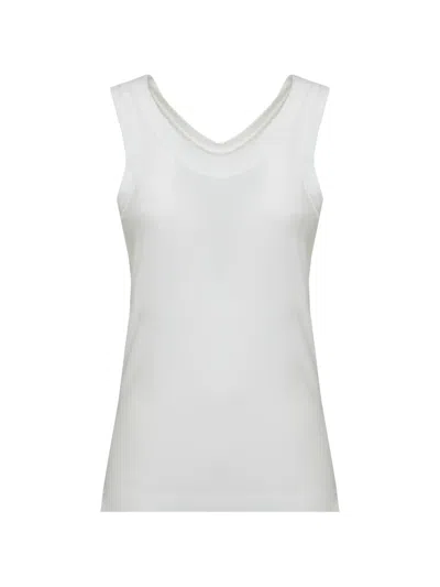Norma Kamali Racer Scoop-neck T-shirt In White