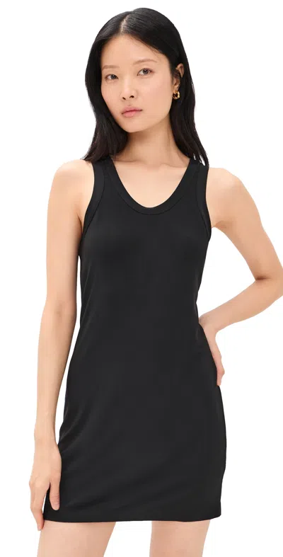Norma Kamali X Lifestyle Racer Tee Mini Dress In Black