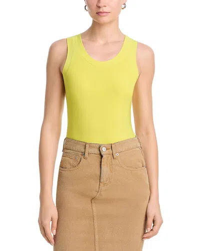Norma Kamali Racer Tee In Yellow
