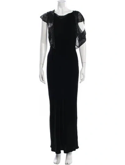 Pre-owned Norma Kamali Raw-edge Trim Dress Set In Blue
