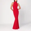 Norma Kamali Red Turtleneck Mermaid Dress In Red