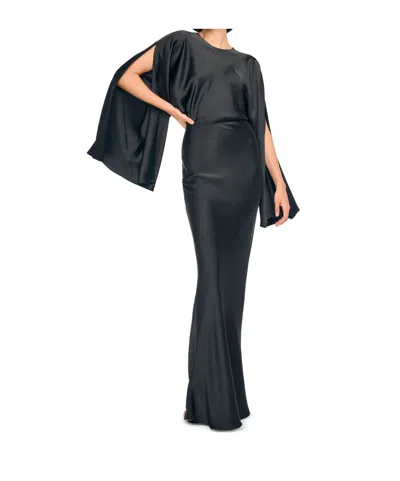 Norma Kamali Reverse Obie Gown Long Sleeve In Black