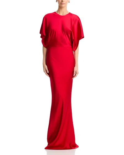 Norma Kamali Reverse Obie Gown In Tiger Red