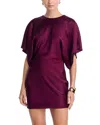 Norma Kamali Reverse Obie Mini Dress In Purple