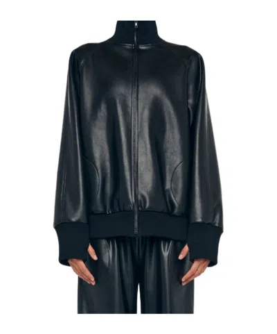 Norma Kamali Ribbed-collar Jacket In Blue