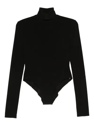 Norma Kamali Roll-neck Long-sleeve Bodysuit In Black