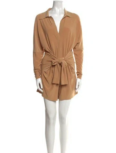 Pre-owned Norma Kamali Romper In Brown