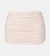 Norma Kamali Ruched Bikini Bottoms In Neutral