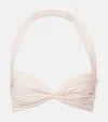 Norma Kamali Ruched Bikini Top In Neutral
