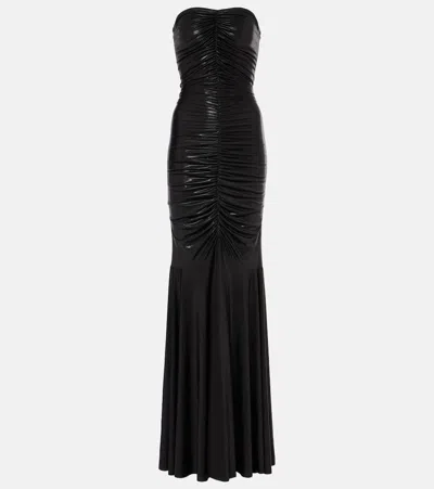 NORMA KAMALI RUCHED LAMÉ GOWN