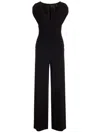 Norma Kamali V-neck Jumpsuit In Black