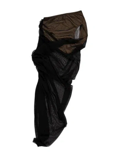 Pre-owned Norma Kamali Ruffle Embellishment Bottoms W/ Tags In Black
