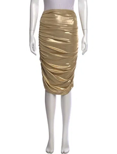 Pre-owned Norma Kamali Ruffle Embellishment Midi Length Skirt