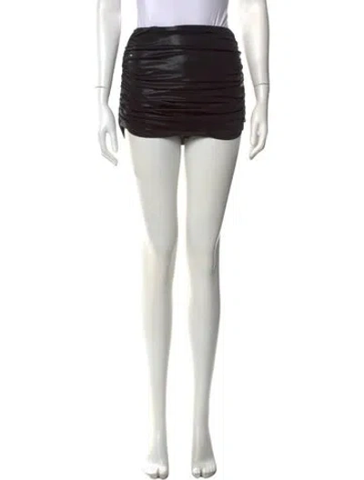 Pre-owned Norma Kamali Ruffle Embellishment Mini Skirt In Black